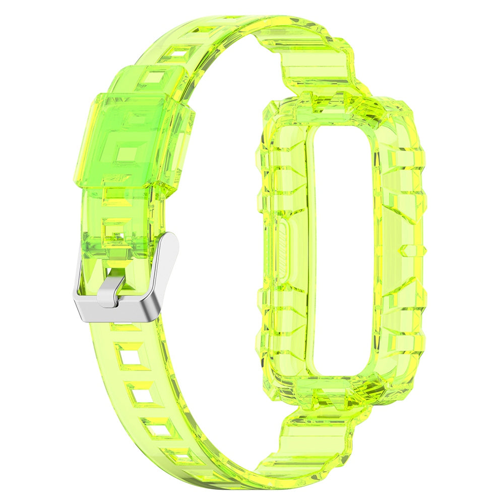 For Huawei Band 7/Band 6/Honor Band 6 Replacement Transparent TPU Watch Strap Wrist Band with Watch Case