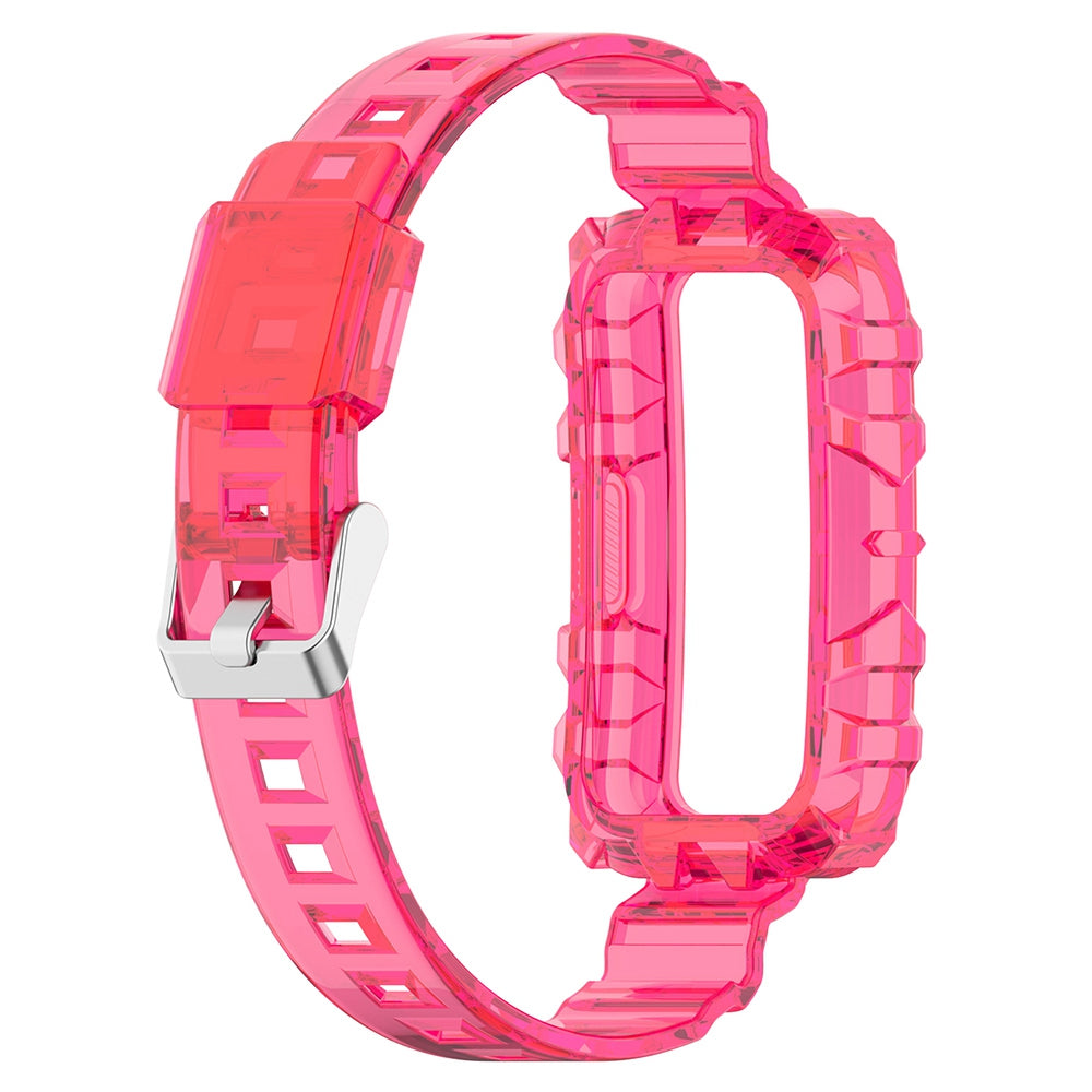 For Huawei Band 7/Band 6/Honor Band 6 Replacement Transparent TPU Watch Strap Wrist Band with Watch Case