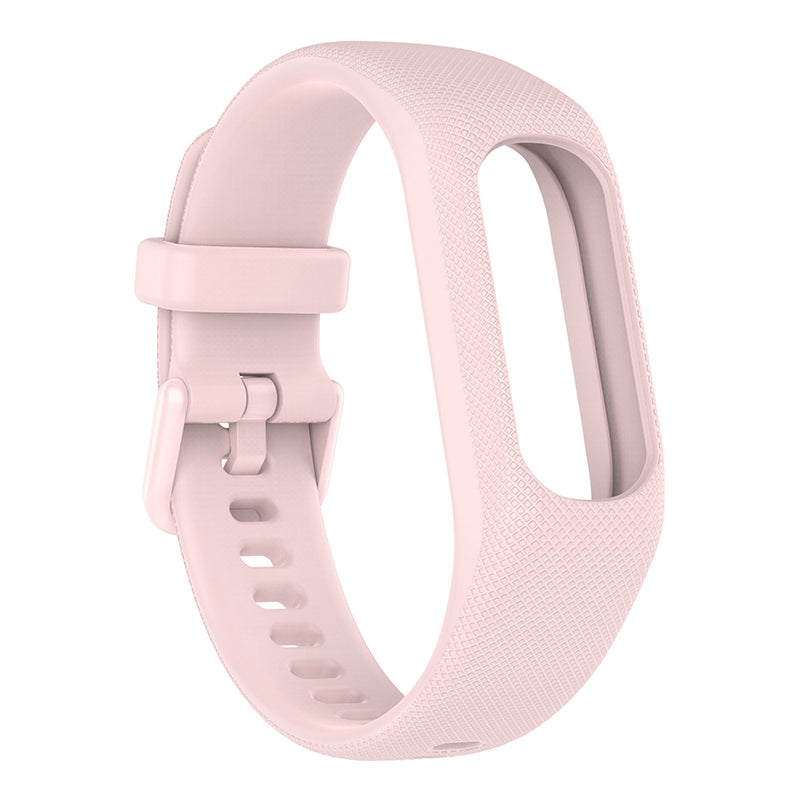 For GarminSmart 5 Wear-resistant Soft Silicone Watch Band with Case Protector Wrist Strap