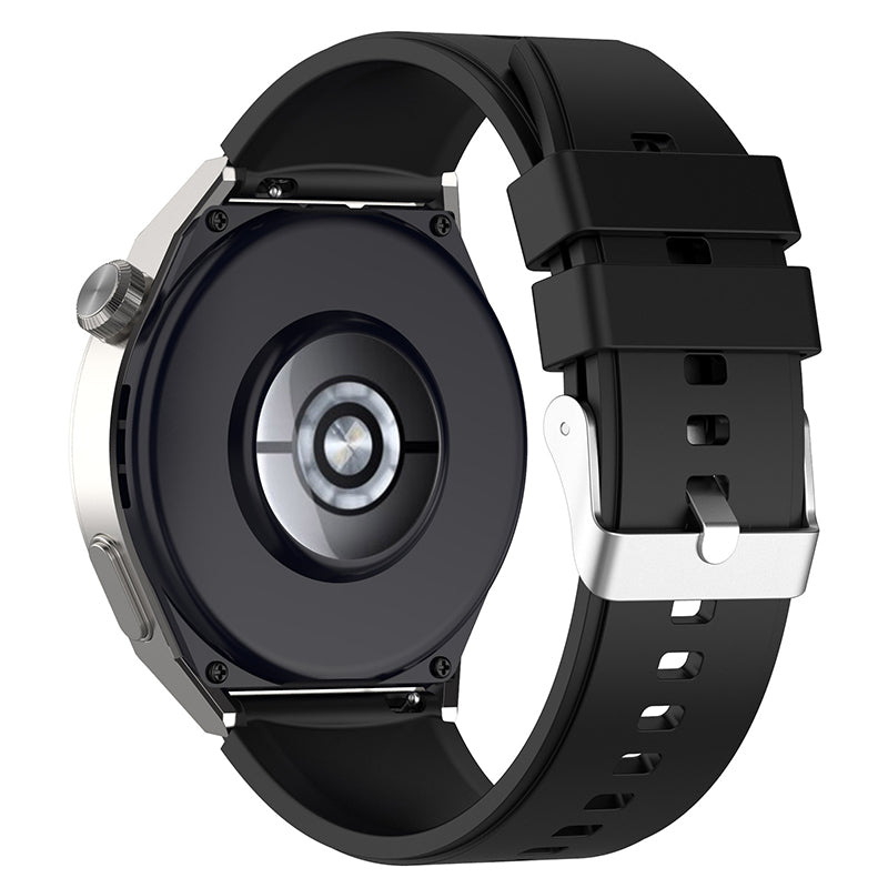 For Huawei Watch GT 3 Pro 46mm/GT 2 46mm Pro/GT 2 46mm Silicone Watch Band 22mm Adjustable Wrist Strap with Silver Pin Buckle