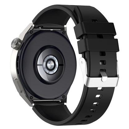 For Huawei Watch GT 3 Pro 46mm/GT 2 46mm Pro/GT 2 46mm Silicone Watch Band 22mm Adjustable Wrist Strap with Silver Pin Buckle