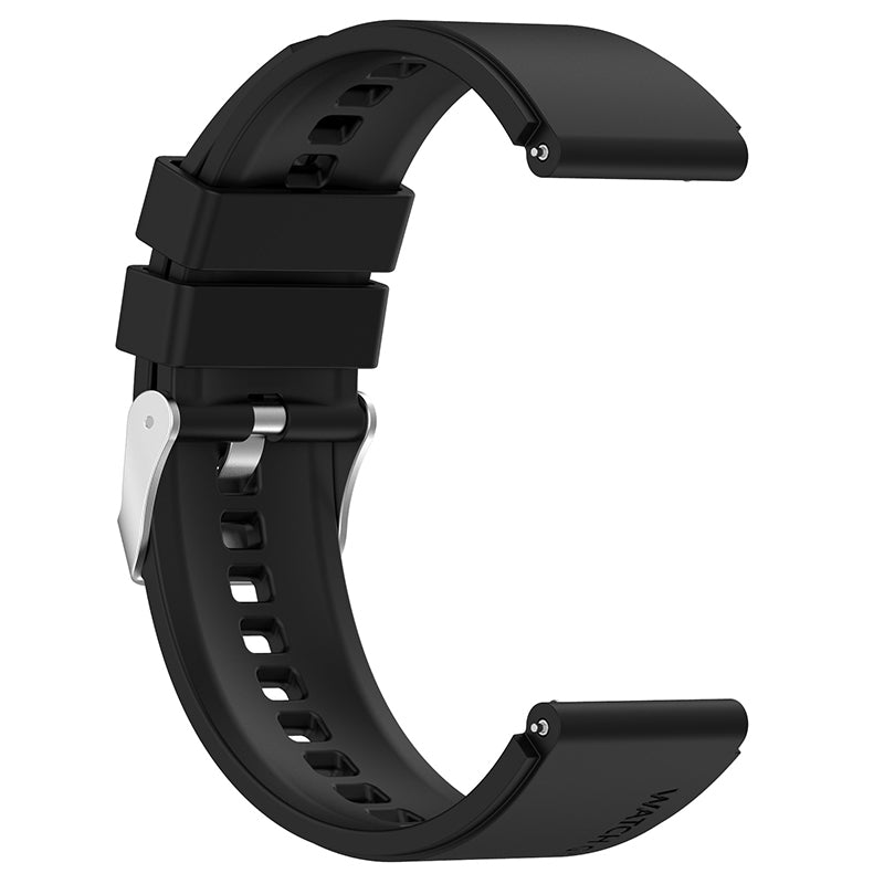 For Huawei Watch GT 3 Pro 46mm/GT 2 46mm Pro/GT 2 46mm Silicone Watch Band 22mm Adjustable Wrist Strap with Silver Pin Buckle
