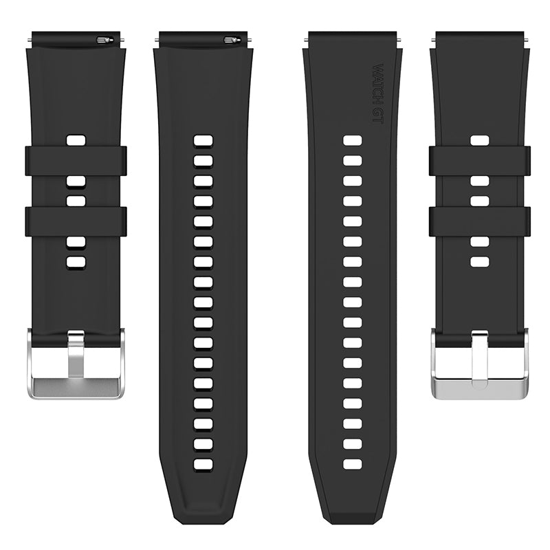 For Huawei Watch GT 3 Pro 46mm/GT 2 46mm Pro/GT 2 46mm Silicone Watch Band 22mm Adjustable Wrist Strap with Silver Pin Buckle