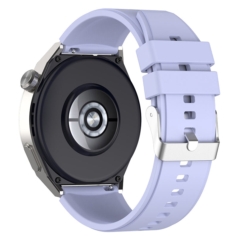 For Huawei Watch GT 3 Pro 46mm/GT 2 46mm Pro/GT 2 46mm Silicone Watch Band 22mm Adjustable Wrist Strap with Silver Pin Buckle