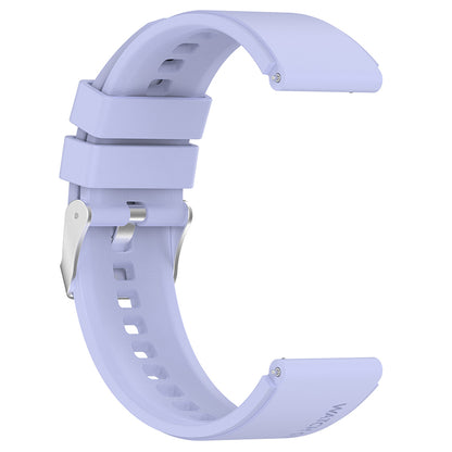 For Huawei Watch GT 3 Pro 46mm/GT 2 46mm Pro/GT 2 46mm Silicone Watch Band 22mm Adjustable Wrist Strap with Silver Pin Buckle