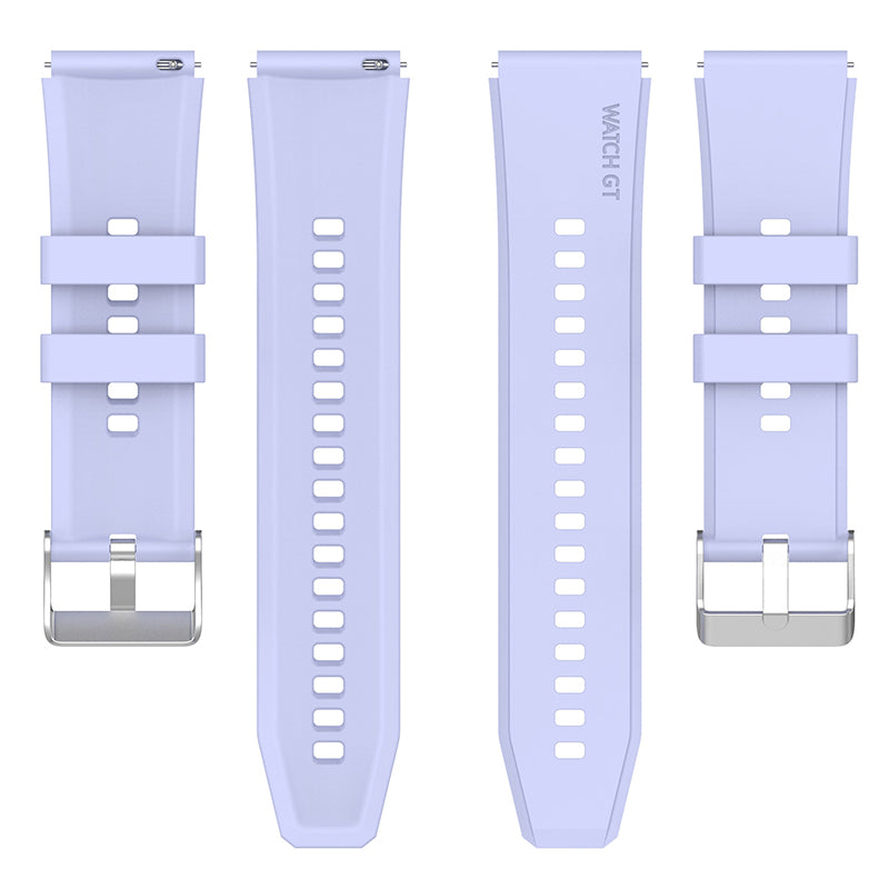 For Huawei Watch GT 3 Pro 46mm/GT 2 46mm Pro/GT 2 46mm Silicone Watch Band 22mm Adjustable Wrist Strap with Silver Pin Buckle