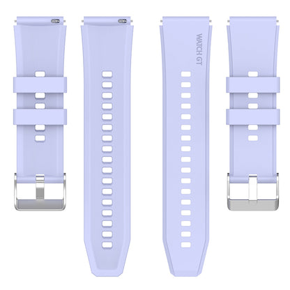 For Huawei Watch GT 3 Pro 46mm/GT 2 46mm Pro/GT 2 46mm Silicone Watch Band 22mm Adjustable Wrist Strap with Silver Pin Buckle