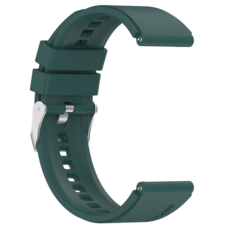 For Huawei Watch GT 3 Pro 46mm/GT 2 46mm Pro/GT 2 46mm Silicone Watch Band 22mm Adjustable Wrist Strap with Silver Pin Buckle