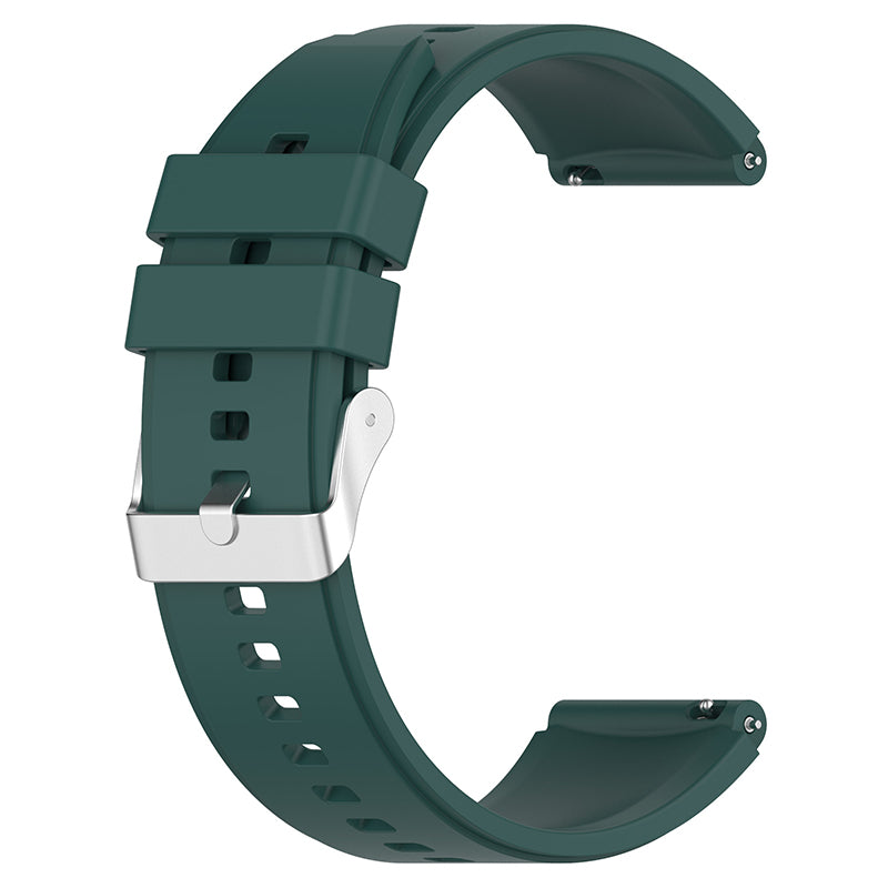 For Huawei Watch GT 3 Pro 46mm/GT 2 46mm Pro/GT 2 46mm Silicone Watch Band 22mm Adjustable Wrist Strap with Silver Pin Buckle