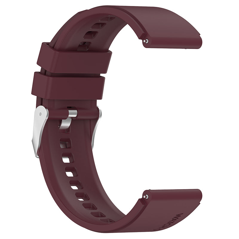 For Huawei Watch GT 3 Pro 46mm/GT 2 46mm Pro/GT 2 46mm Silicone Watch Band 22mm Adjustable Wrist Strap with Silver Pin Buckle