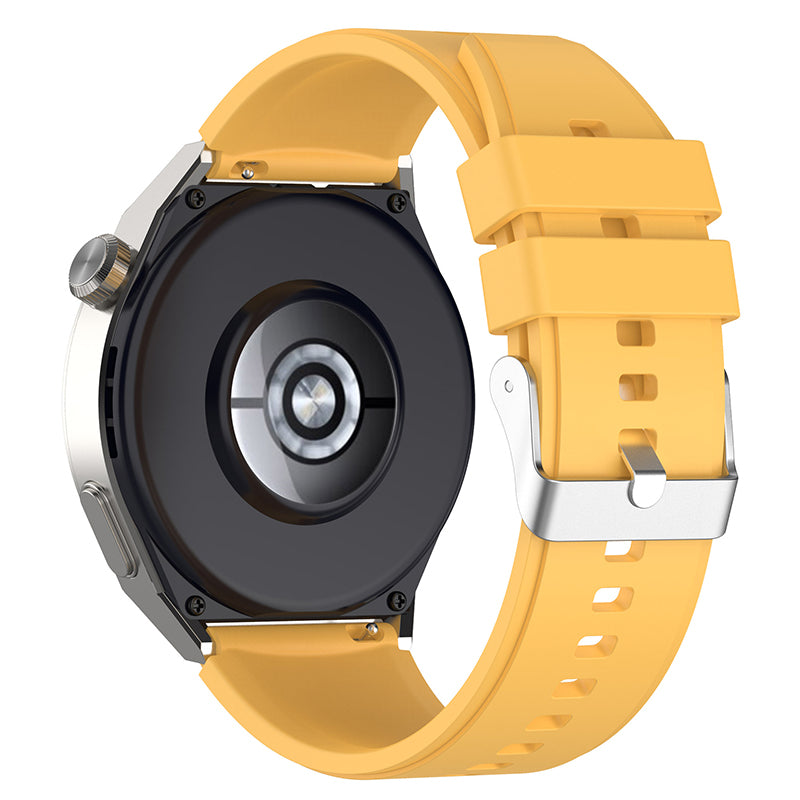 For Huawei Watch GT 3 Pro 46mm/GT 2 46mm Pro/GT 2 46mm Silicone Watch Band 22mm Adjustable Wrist Strap with Silver Pin Buckle
