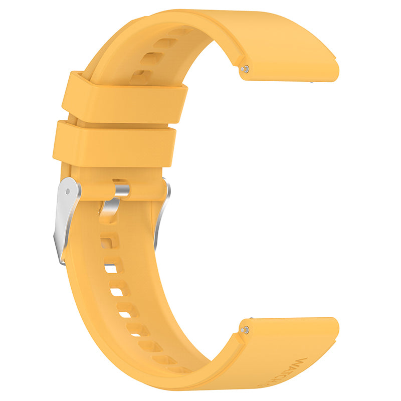 For Huawei Watch GT 3 Pro 46mm/GT 2 46mm Pro/GT 2 46mm Silicone Watch Band 22mm Adjustable Wrist Strap with Silver Pin Buckle