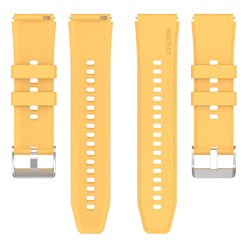 For Huawei Watch GT 3 Pro 46mm/GT 2 46mm Pro/GT 2 46mm Silicone Watch Band 22mm Adjustable Wrist Strap with Silver Pin Buckle