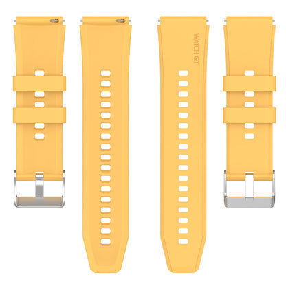 For Huawei Watch GT 3 Pro 46mm/GT 2 46mm Pro/GT 2 46mm Silicone Watch Band 22mm Adjustable Wrist Strap with Silver Pin Buckle