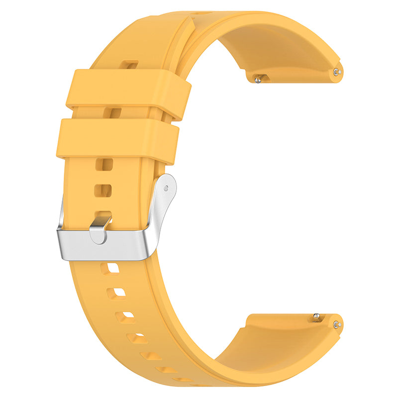 For Huawei Watch GT 3 Pro 46mm/GT 2 46mm Pro/GT 2 46mm Silicone Watch Band 22mm Adjustable Wrist Strap with Silver Pin Buckle