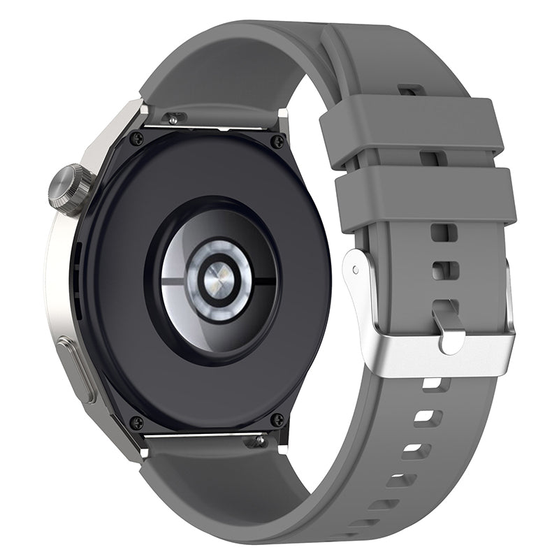 For Huawei Watch GT 3 Pro 46mm/GT 2 46mm Pro/GT 2 46mm Silicone Watch Band 22mm Adjustable Wrist Strap with Silver Pin Buckle