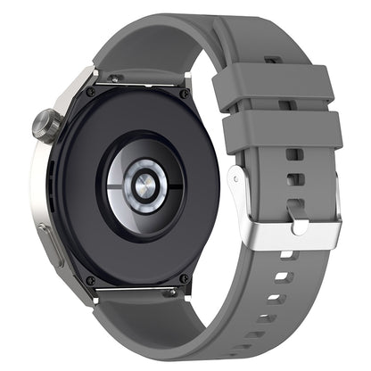 For Huawei Watch GT 3 Pro 46mm/GT 2 46mm Pro/GT 2 46mm Silicone Watch Band 22mm Adjustable Wrist Strap with Silver Pin Buckle