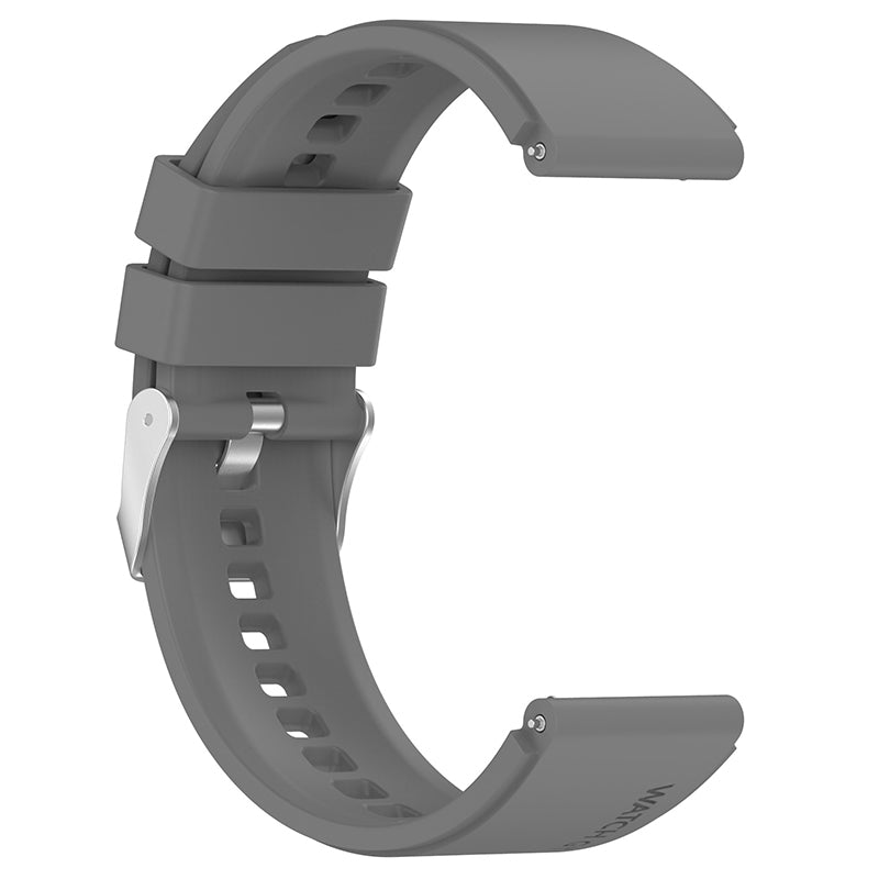 For Huawei Watch GT 3 Pro 46mm/GT 2 46mm Pro/GT 2 46mm Silicone Watch Band 22mm Adjustable Wrist Strap with Silver Pin Buckle