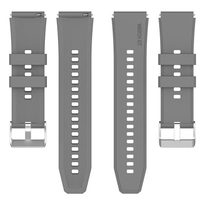 For Huawei Watch GT 3 Pro 46mm/GT 2 46mm Pro/GT 2 46mm Silicone Watch Band 22mm Adjustable Wrist Strap with Silver Pin Buckle