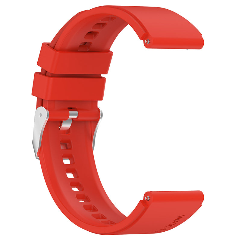 For Huawei Watch GT 3 Pro 46mm/GT 2 46mm Pro/GT 2 46mm Silicone Watch Band 22mm Adjustable Wrist Strap with Silver Pin Buckle