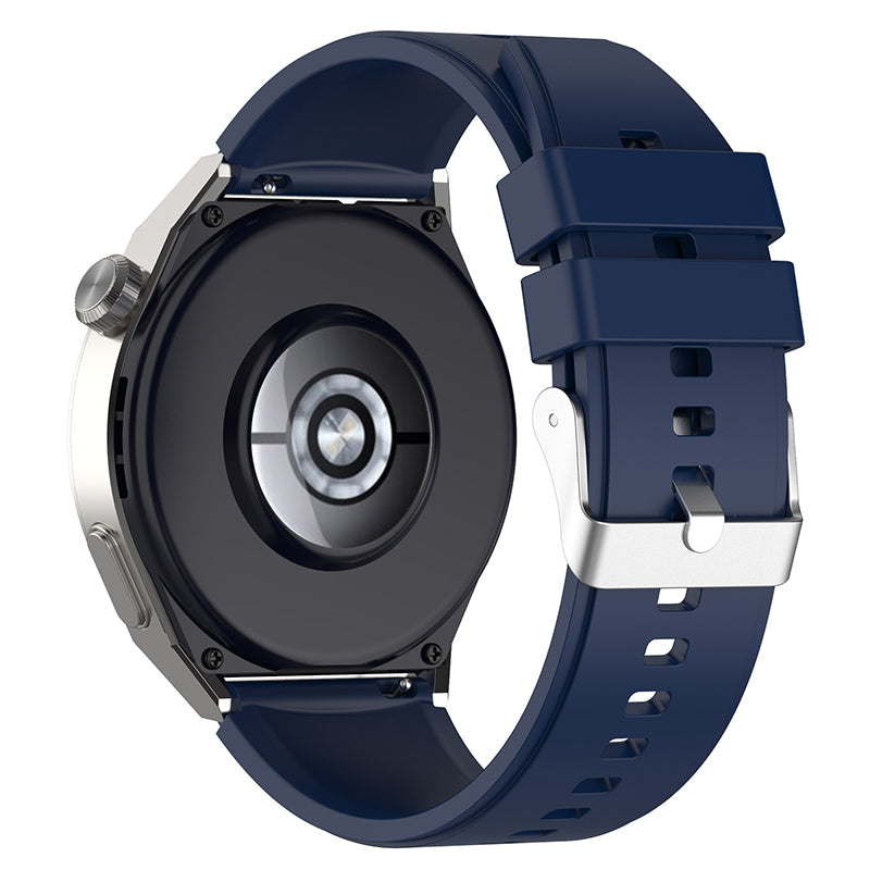 For Huawei Watch GT 3 Pro 46mm/GT 2 46mm Pro/GT 2 46mm Silicone Watch Band 22mm Adjustable Wrist Strap with Silver Pin Buckle