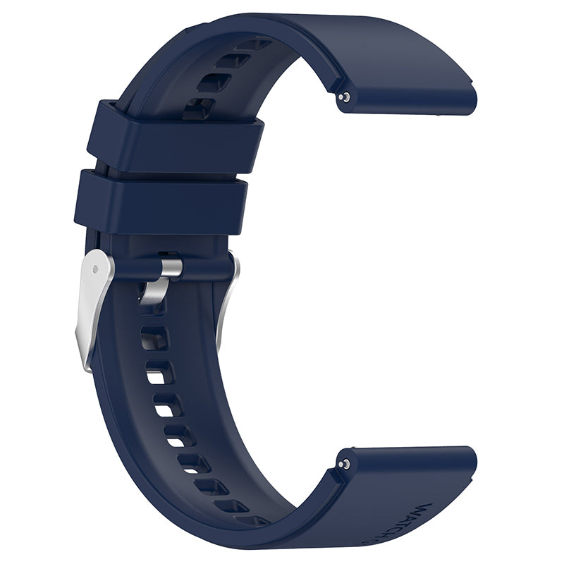 For Huawei Watch GT 3 Pro 46mm/GT 2 46mm Pro/GT 2 46mm Silicone Watch Band 22mm Adjustable Wrist Strap with Silver Pin Buckle