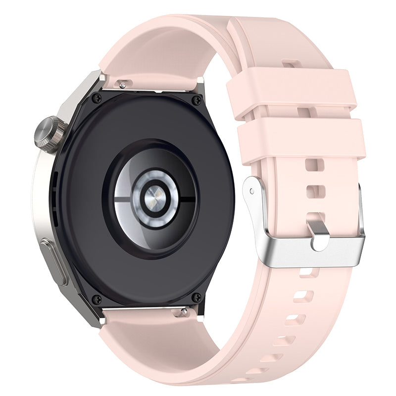 For Huawei Watch GT 3 Pro 46mm/GT 2 46mm Pro/GT 2 46mm Silicone Watch Band 22mm Adjustable Wrist Strap with Silver Pin Buckle