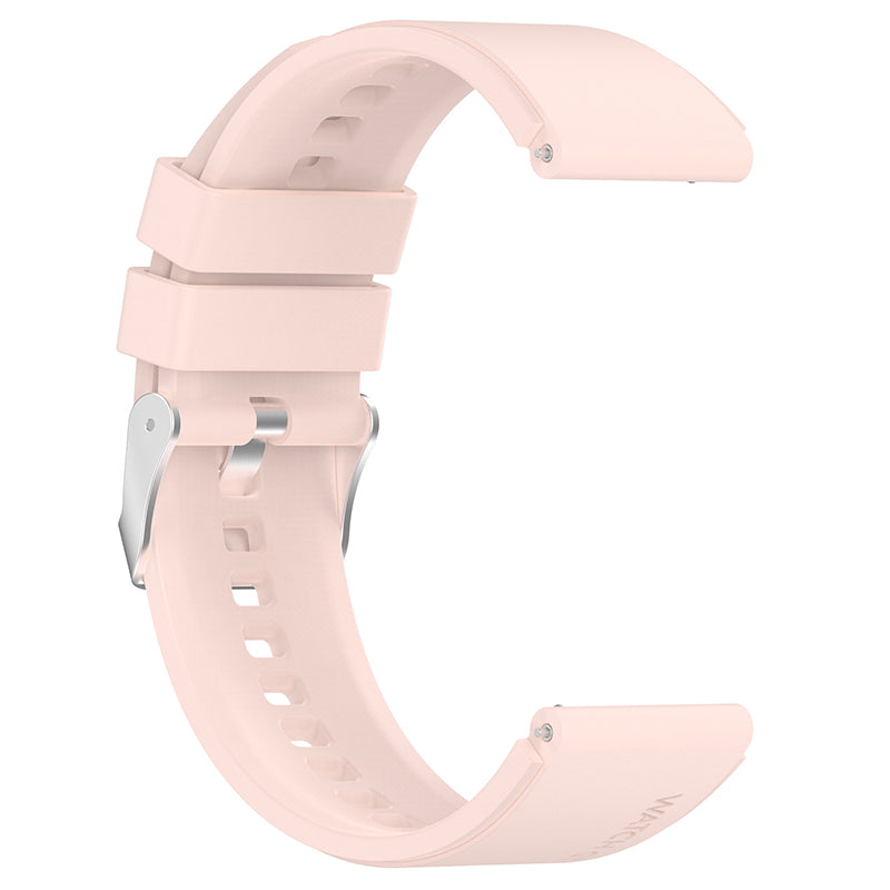 For Huawei Watch GT 3 Pro 46mm/GT 2 46mm Pro/GT 2 46mm Silicone Watch Band 22mm Adjustable Wrist Strap with Silver Pin Buckle