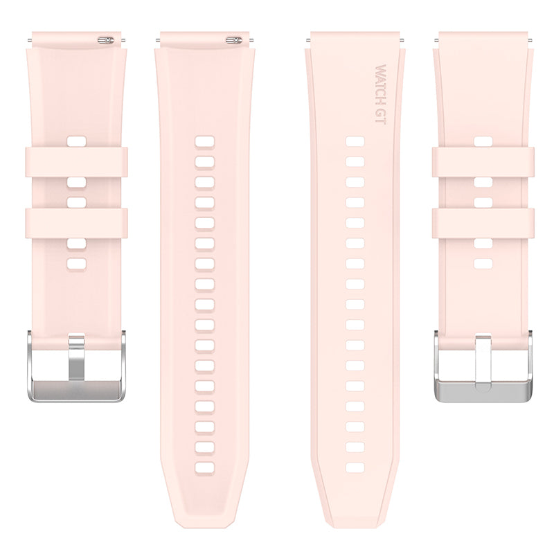 For Huawei Watch GT 3 Pro 46mm/GT 2 46mm Pro/GT 2 46mm Silicone Watch Band 22mm Adjustable Wrist Strap with Silver Pin Buckle