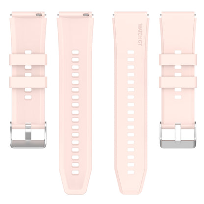 For Huawei Watch GT 3 Pro 46mm/GT 2 46mm Pro/GT 2 46mm Silicone Watch Band 22mm Adjustable Wrist Strap with Silver Pin Buckle