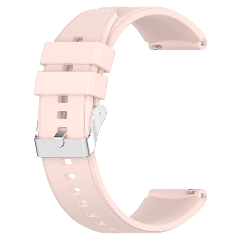 For Huawei Watch GT 3 Pro 46mm/GT 2 46mm Pro/GT 2 46mm Silicone Watch Band 22mm Adjustable Wrist Strap with Silver Pin Buckle
