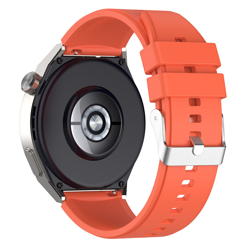 For Huawei Watch GT 3 Pro 46mm/GT 2 46mm Pro/GT 2 46mm Silicone Watch Band 22mm Adjustable Wrist Strap with Silver Pin Buckle