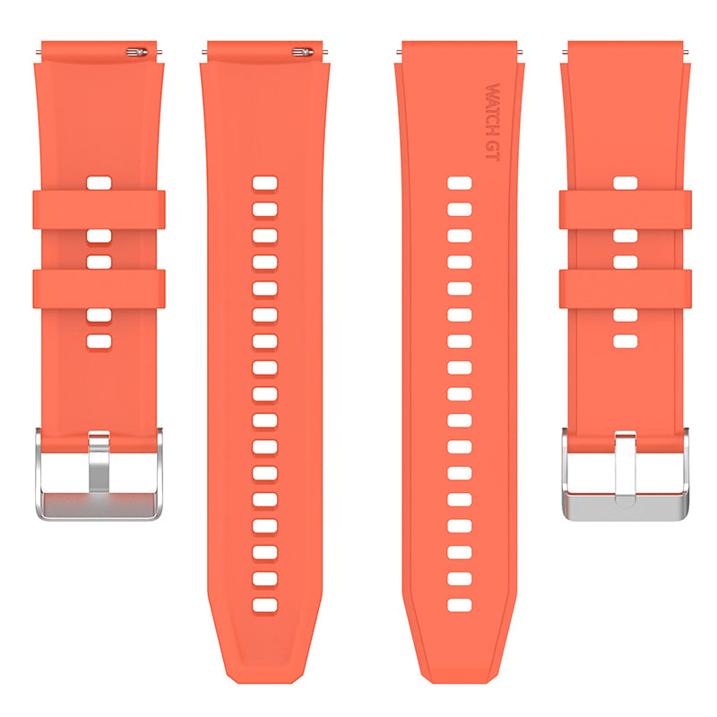 For Huawei Watch GT 3 Pro 46mm/GT 2 46mm Pro/GT 2 46mm Silicone Watch Band 22mm Adjustable Wrist Strap with Silver Pin Buckle