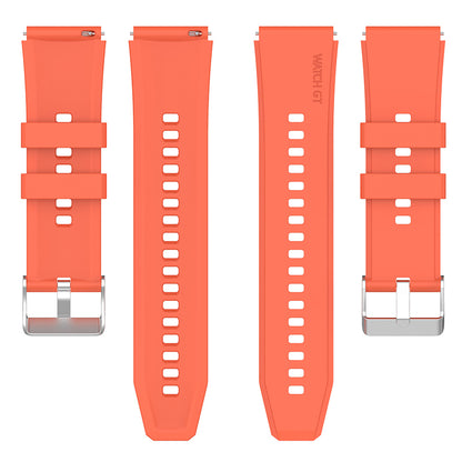 For Huawei Watch GT 3 Pro 46mm/GT 2 46mm Pro/GT 2 46mm Silicone Watch Band 22mm Adjustable Wrist Strap with Silver Pin Buckle