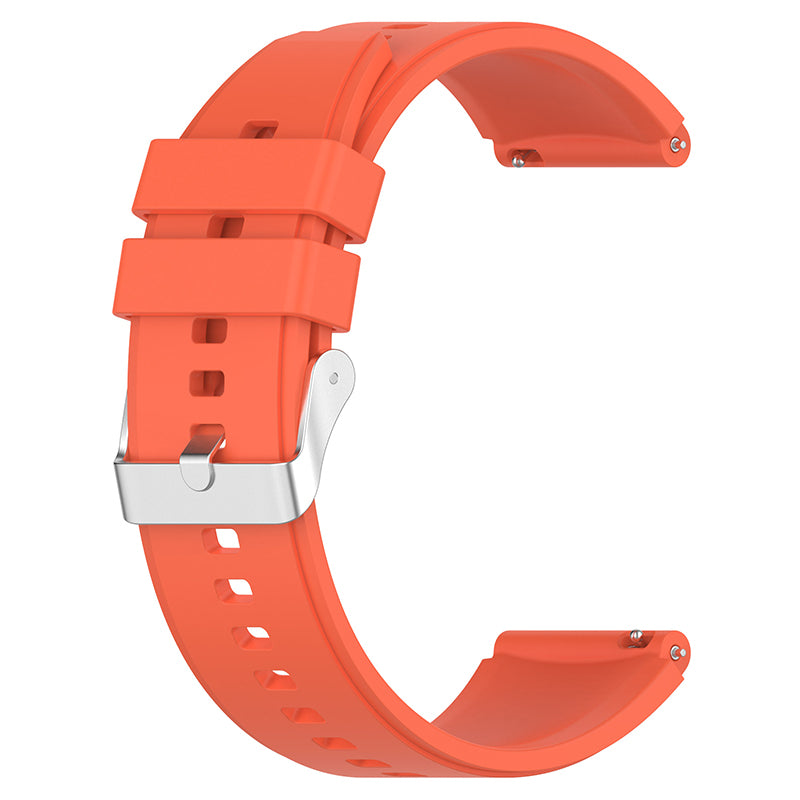 For Huawei Watch GT 3 Pro 46mm/GT 2 46mm Pro/GT 2 46mm Silicone Watch Band 22mm Adjustable Wrist Strap with Silver Pin Buckle