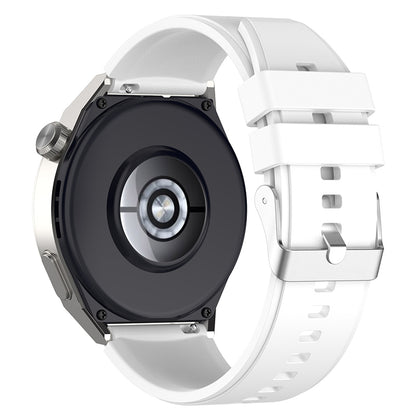 For Huawei Watch GT 3 Pro 46mm/GT 2 46mm Pro/GT 2 46mm Silicone Watch Band 22mm Adjustable Wrist Strap with Silver Pin Buckle