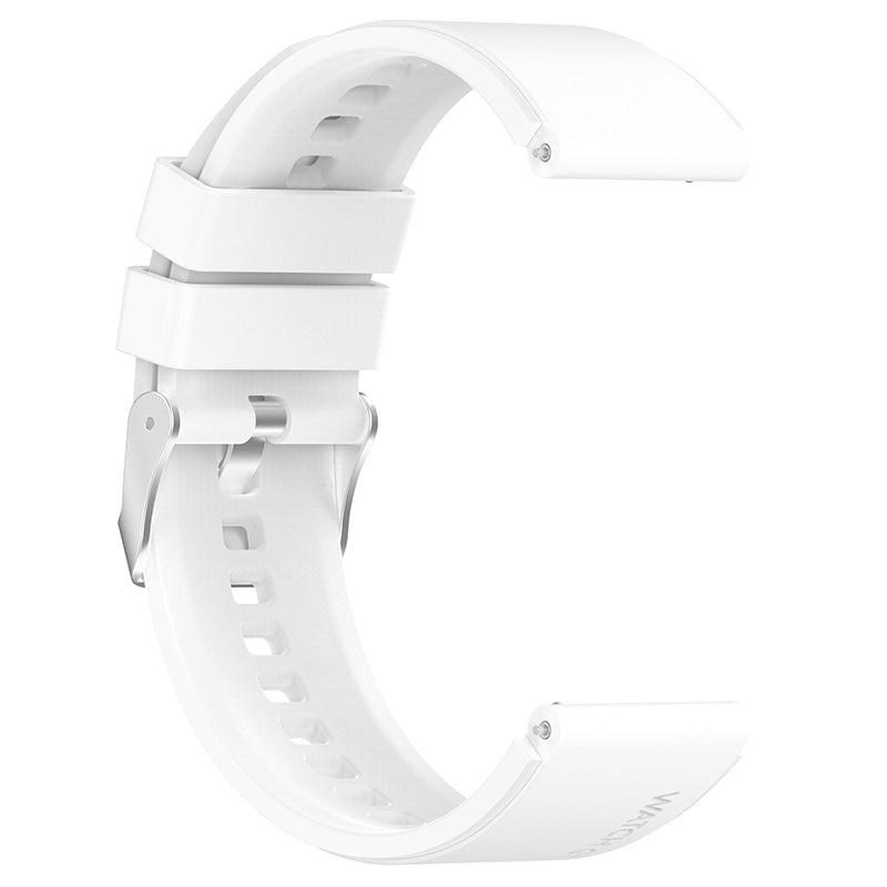 For Huawei Watch GT 3 Pro 46mm/GT 2 46mm Pro/GT 2 46mm Silicone Watch Band 22mm Adjustable Wrist Strap with Silver Pin Buckle