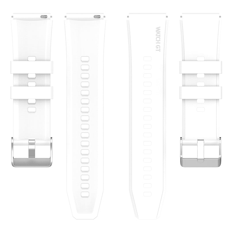 For Huawei Watch GT 3 Pro 46mm/GT 2 46mm Pro/GT 2 46mm Silicone Watch Band 22mm Adjustable Wrist Strap with Silver Pin Buckle