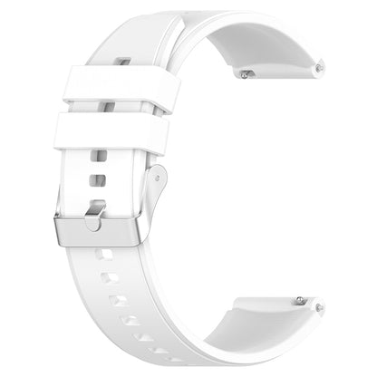 For Huawei Watch GT 3 Pro 46mm/GT 2 46mm Pro/GT 2 46mm Silicone Watch Band 22mm Adjustable Wrist Strap with Silver Pin Buckle