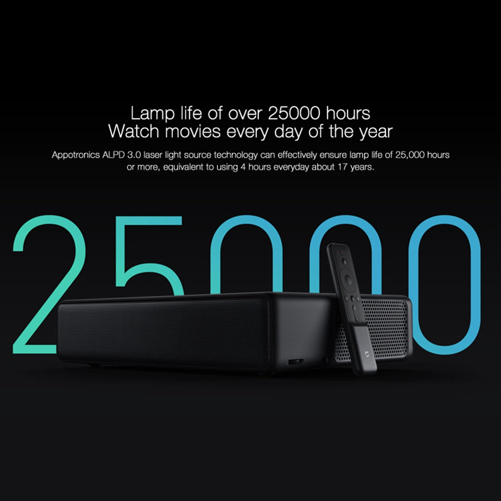 XIAOMIYOUPIN MIJIA 1S 4K Laser Projector Electronic Focus Ultra HD Projector with Dolby Virtual Surround Function/Remote (CN Plug)