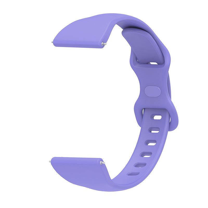 22mm Watch Strap Replacement Adjustable Silicone Wrist Band Bracelet with 8-shaped Buckle