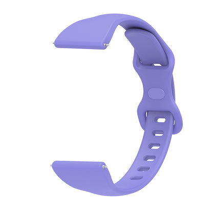 22mm Watch Strap Replacement Adjustable Silicone Wrist Band Bracelet with 8-shaped Buckle