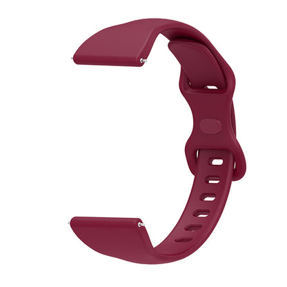 22mm Watch Strap Replacement Adjustable Silicone Wrist Band Bracelet with 8-shaped Buckle