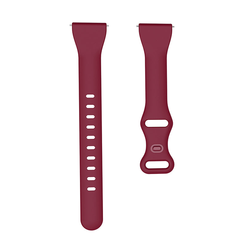 22mm Watch Strap Replacement Adjustable Silicone Wrist Band Bracelet with 8-shaped Buckle