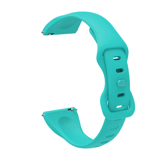 22mm Watch Strap Replacement Adjustable Silicone Wrist Band Bracelet with 8-shaped Buckle