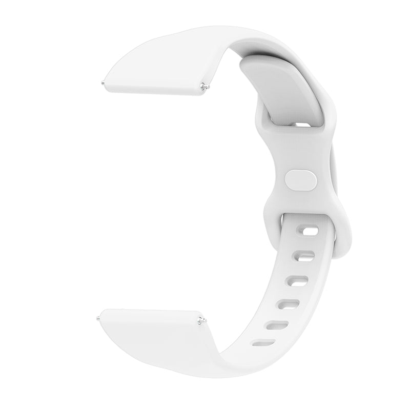 22mm Watch Strap Replacement Adjustable Silicone Wrist Band Bracelet with 8-shaped Buckle