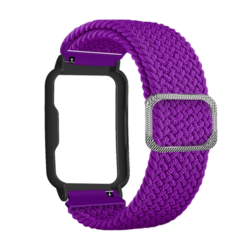 Nylon Knitted Elastic Watch Band for Oppo Watch Free, Replacement Wrist Strap with Watch Case