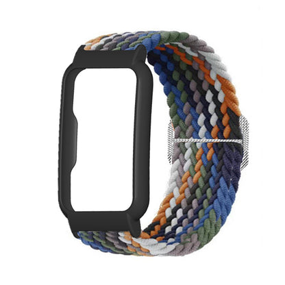 Nylon Knitted Elastic Watch Band for Oppo Watch Free, Replacement Wrist Strap with Watch Case