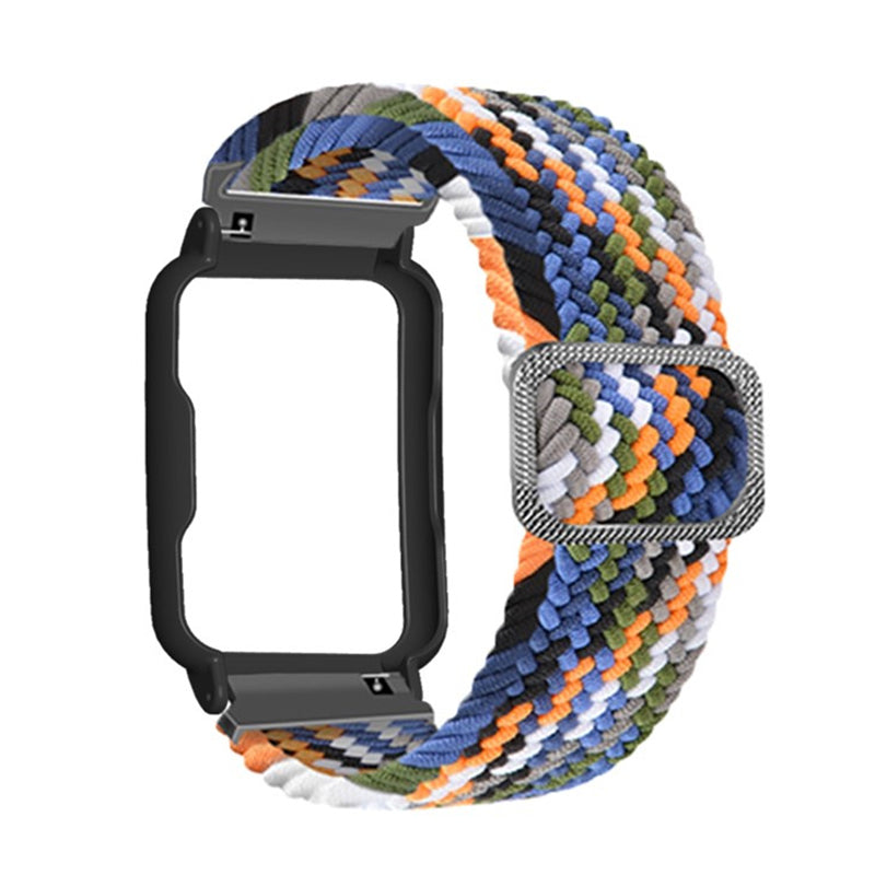 Nylon Knitted Elastic Watch Band for Oppo Watch Free, Replacement Wrist Strap with Watch Case