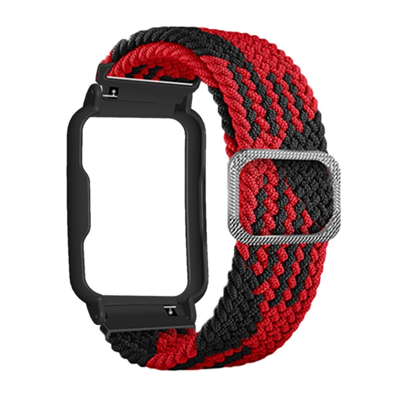 Nylon Knitted Elastic Watch Band for Oppo Watch Free, Replacement Wrist Strap with Watch Case